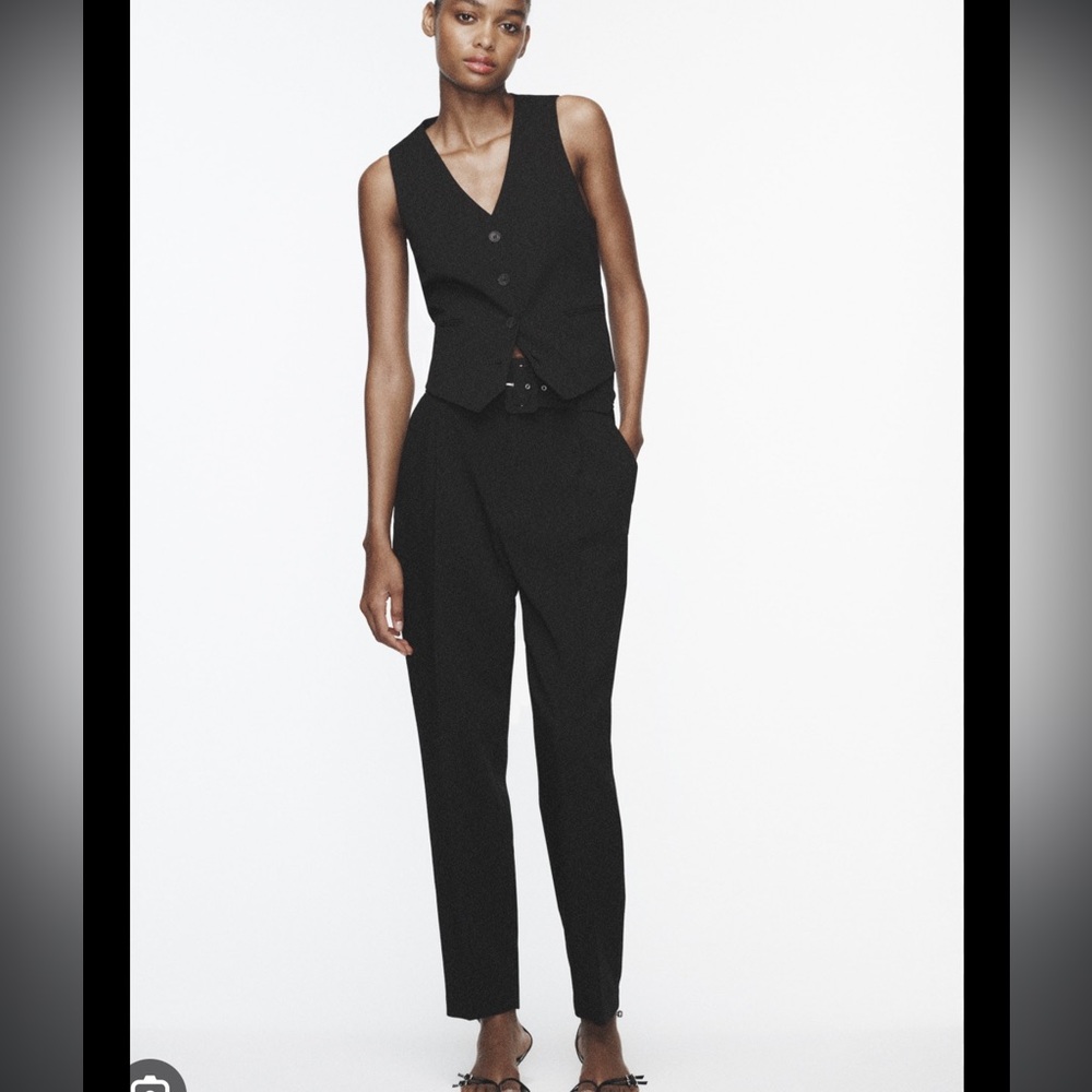 Zara high rise trouser pant size large